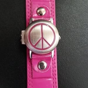 Kids Stainless Steel Quartz Peace Watch
